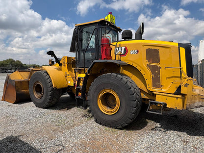 CAT 966 loader side on view